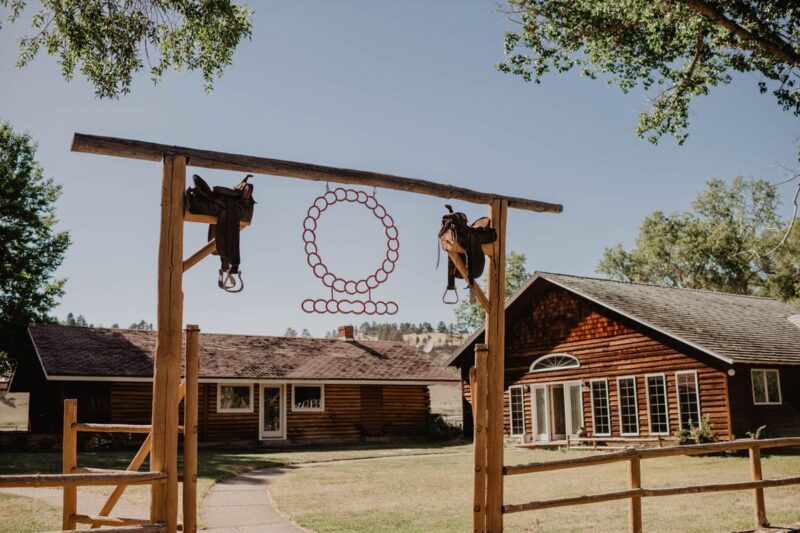 Entrance Gate at Circle Bar Ranch in Montana