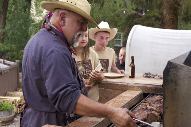 Amazing grilled steak dinners in the Rocky Mountains at Bar Lazy J Guest Ranch in Colorado